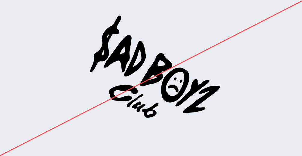 Image of brand logo incorrectly rotated